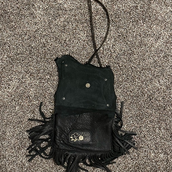 Vintage Handcrafted Artisan signed Elk Skin & Navajo Rug Purse/Belt Bag - Picture 4 of 4